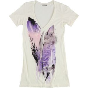 Sweet & Toxic Womens Purple Leaf Graphic T-Shirt, Multicoloured, NWT